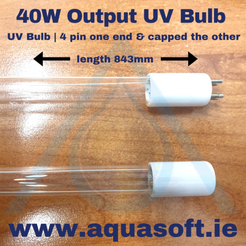 40 Watt Ultra Violet long life Bulb 4 pin 843mm